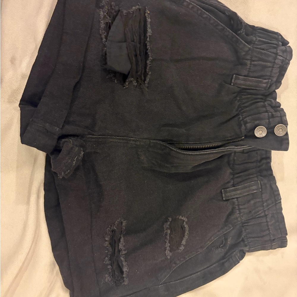 Forever 21 Charcoal Elastic Waist Shorts